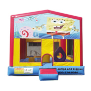 inflatable SpongeBob bouncy castle